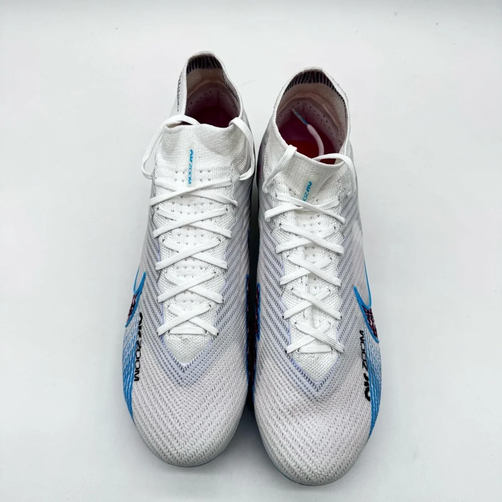 Nike Zoom Mercurial Superfly 9 Elite Sg Pro Ac White-Blue Sz 9 [FD0246-146] - Picture 3 of 8